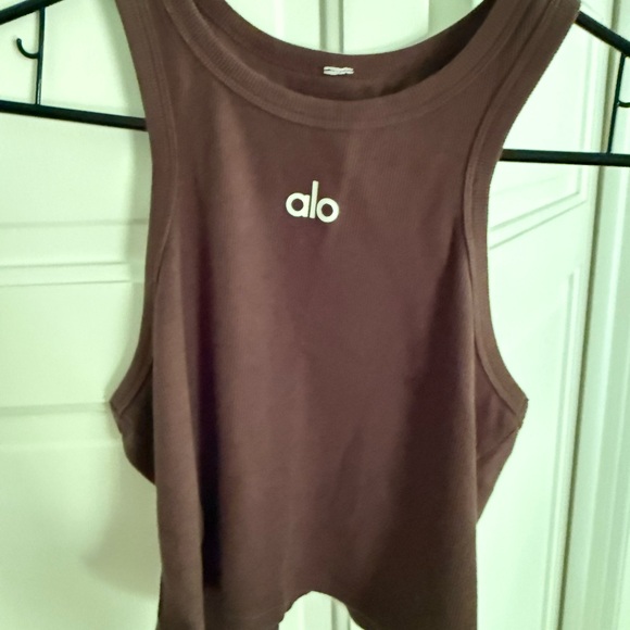 ALO Yoga Tops - ALO Yoga Aspire  Brown Tank Top